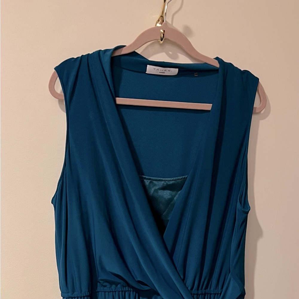 Tahari Teal Sleeveless Dress - Size 1X